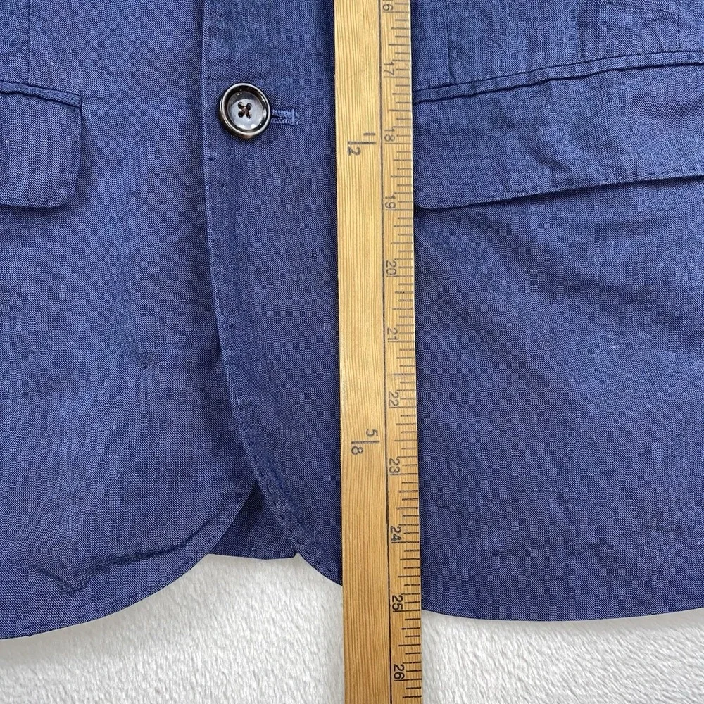 Crew Cuts Ludlow Unstructured Suit Jacket Boys 12 Blue Somelos Fabric Preppy